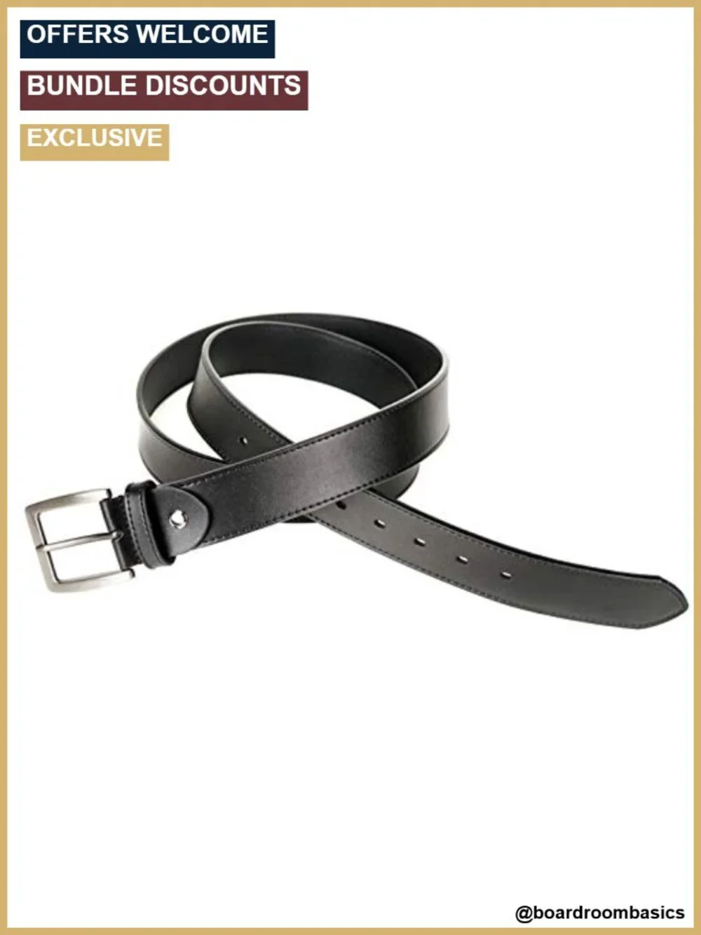 Extra Long Big & Tall Men's Faux Leather Dress Belt